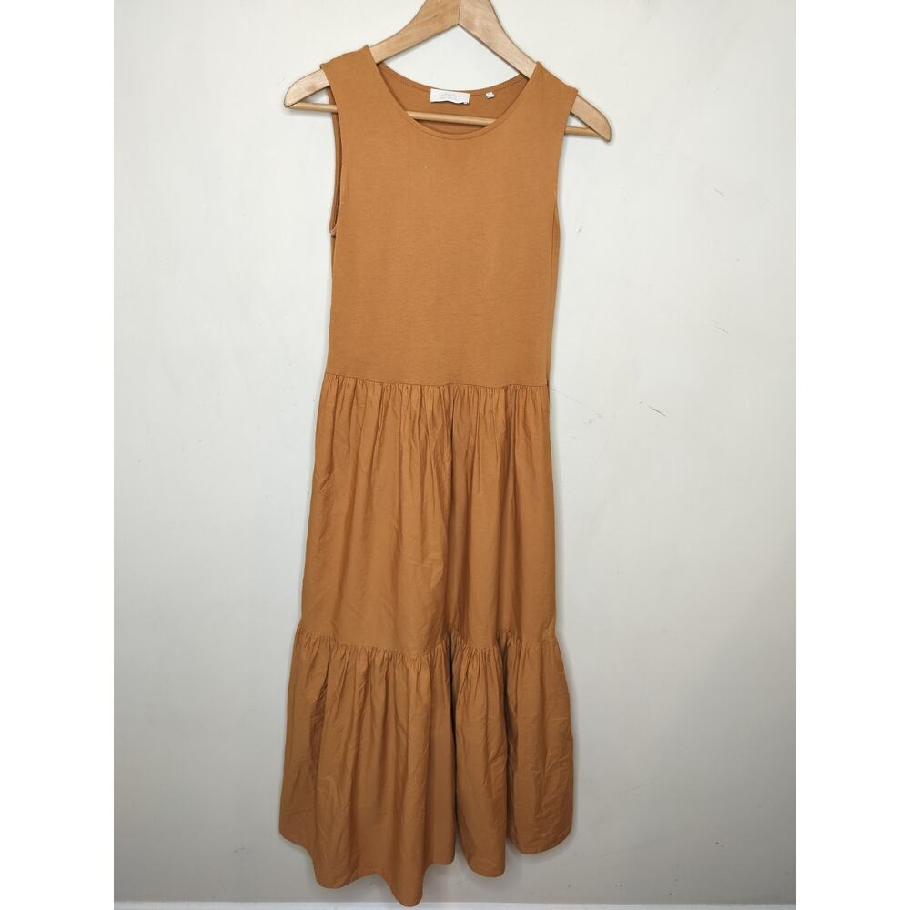 Rich &‎ Royal Tiered Maxi Dress Cotton Sleeveless Portugal